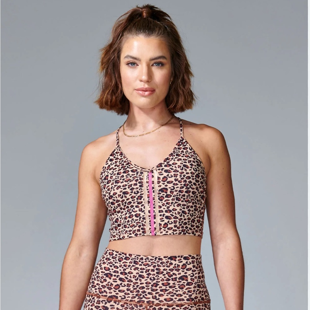 Electric Yoga Cheetah Print Harmlessly Long Bra NWOT
